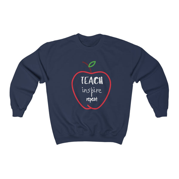 Sweatshirt by JETT IMPRESSIONS "Teach Inspire Repeat" Sweatshirt for Teachers