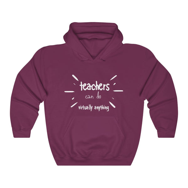 Hoodie by JETT IMPRESSIONS "Teach Virtual" Sweatshirt Hoodie for Teachers