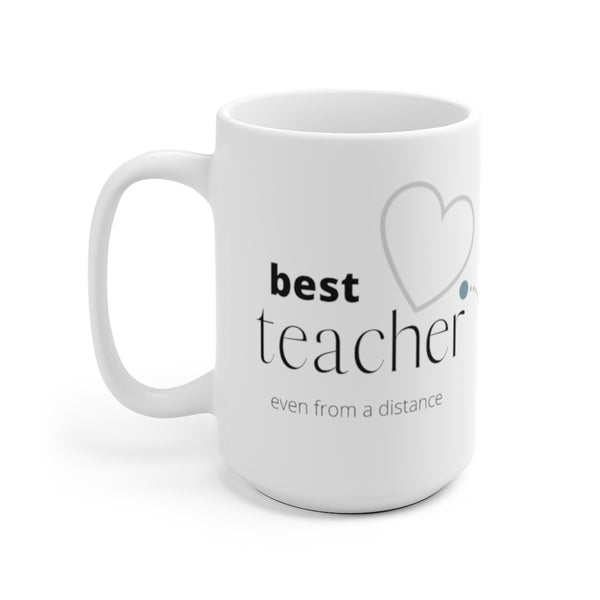 Mug by JETT IMPRESSIONS "Best Teacher" Coffee Mug for Distance Learning Teacher