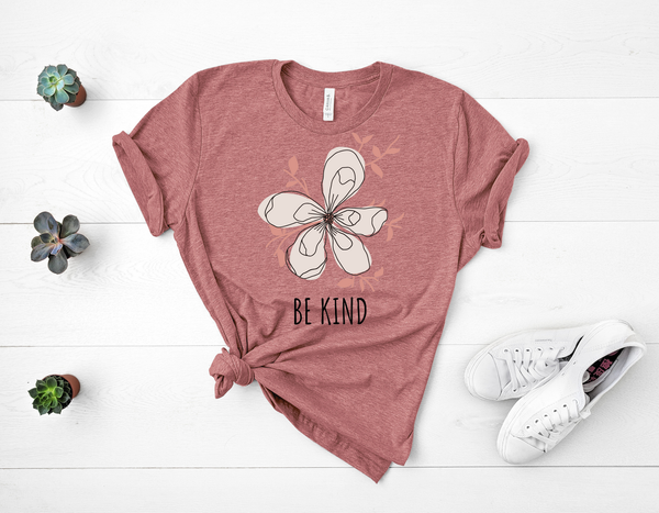 T shirt by JETT IMPRESSIONS "Be Kind" Magnolia Short Sleeve Womens Tshirt