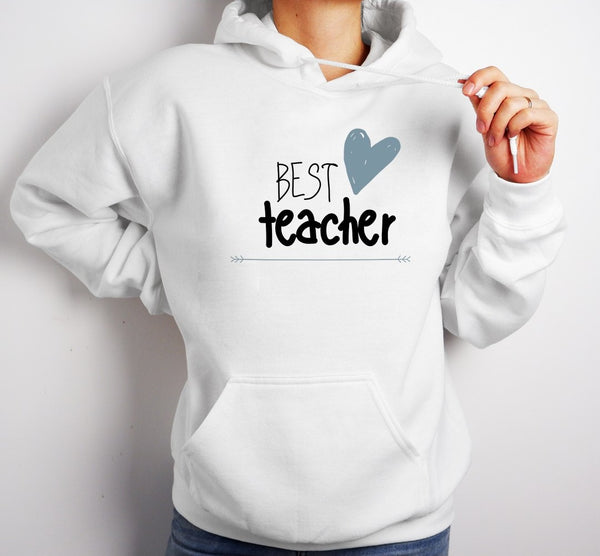 Hoodie by JETT IMPRESSIONS "Best Teacher" Sweatshirt Hoodie for Teachers