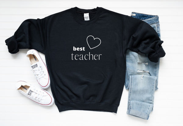 Sweatshirt by JETT IMPRESSIONS "Best Teacher" Sweatshirt for Men or Women