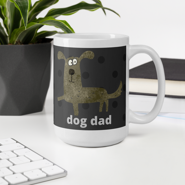 Mug "Dog Dad" Coffee or Tea Mug Designed by Kathy Morawiec