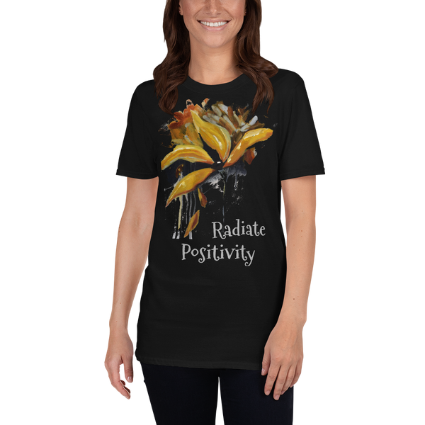 T-shirt "Radiate Positivity" Artwork designed by Kathy Morawiec