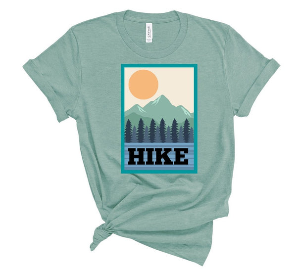 T shirt by JETT IMPRESSIONS "HIKE" Outdoorsy T shirts for Women or Men