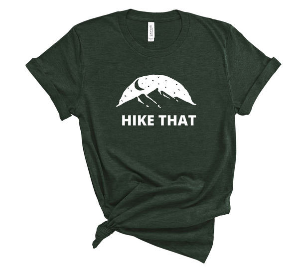 T shirt by JETT IMPRESSIONS "Hike That" Mountain graphic Short Sleeve Unisex T shirt