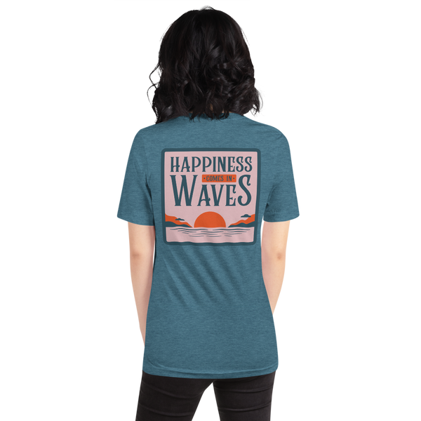 T shirt by JETT IMPRESSIONS "Happiness Comes in Waves" Lake T shirts Unisex