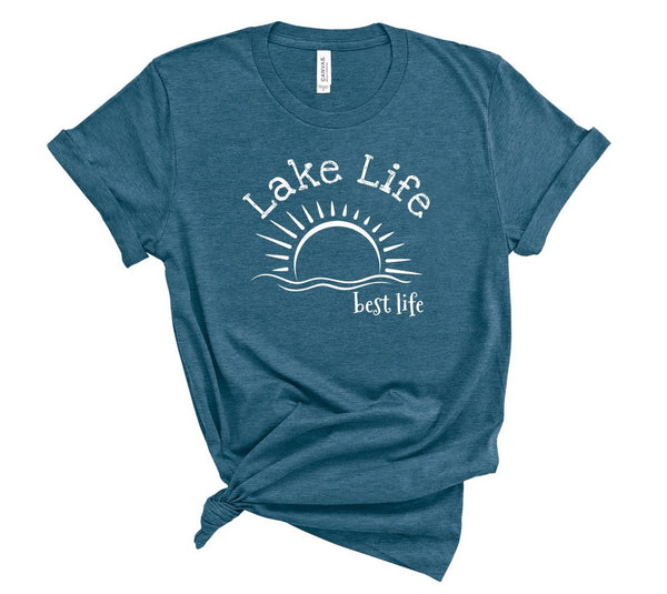 T shirt by JETT IMPRESSIONS "Lake Life Best Life" Lake T shirts for Women