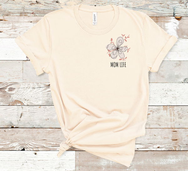 T shirt by JETT IMPRESSIONS "Mom Life" Magnolia Short Sleeve Womens Tshirt