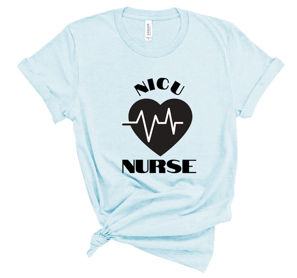 T shirt by JETT IMPRESSIONS "NICU Nurse" Unisex T shirt for Men or Women