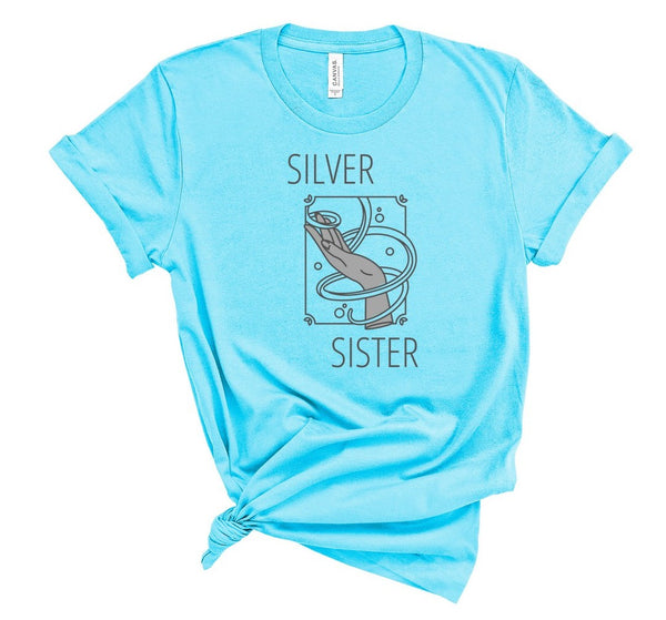 T shirt by JETT IMPRESSIONS "Silver Sister" Grey Hair T shirts for Women