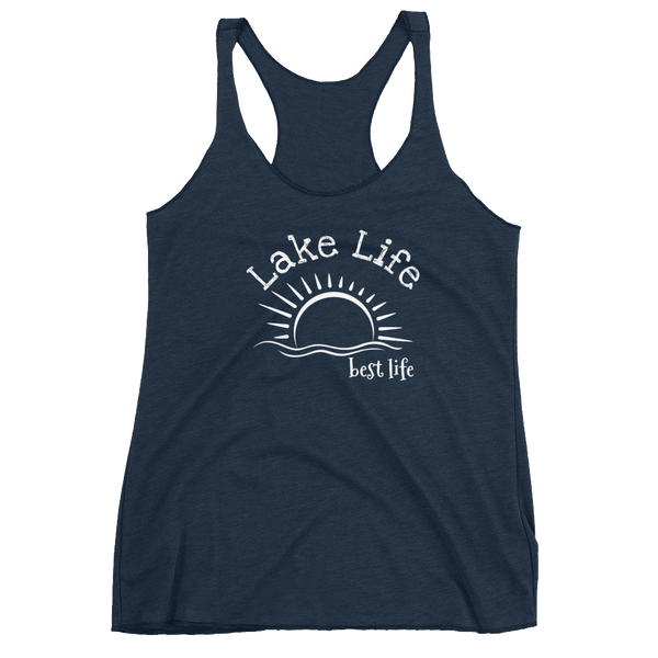 Women's Racerback Tank by JETT IMPRESSIONS "Lake Life Best Life" Tank Top