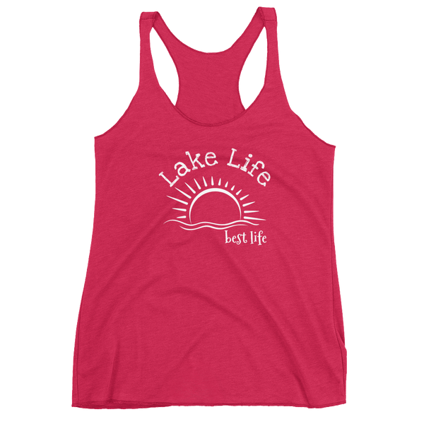 Women's Racerback Tank by JETT IMPRESSIONS "Lake Life Best Life" Tank Top