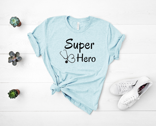 T shirt by JETT IMPRESSIONS "Super Hero" Nurse Doctor Medic Unisex T shirt