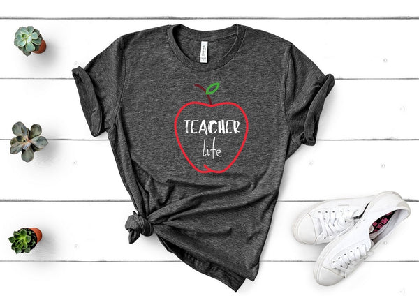 T shirt by JETT IMPRESSIONS "Teacher Life" Unisex Teacher T shirts for Men or Women