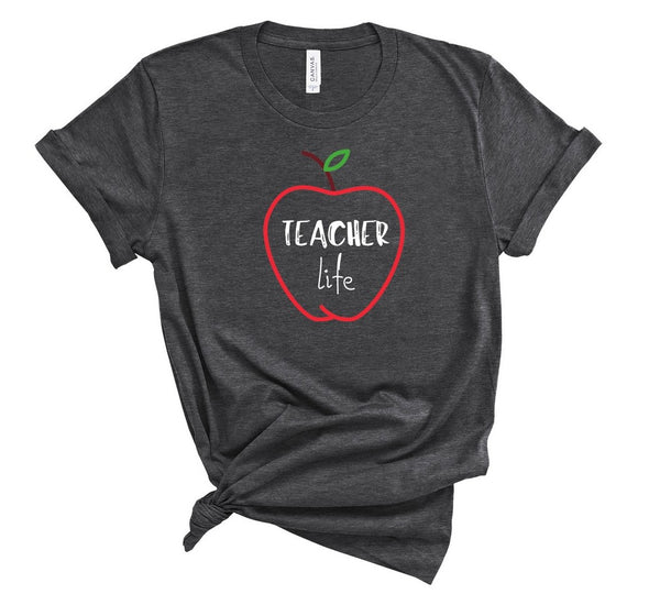 T shirt by JETT IMPRESSIONS "Teacher Life" Unisex Teacher T shirts for Men or Women