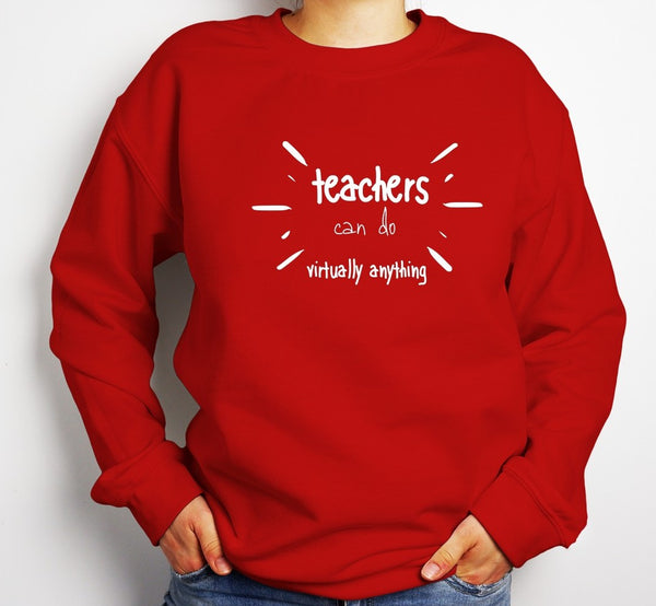 Sweatshirt by JETT IMPRESSIONS Virtual Teacher Sweatshirt for Teacher Women or Men