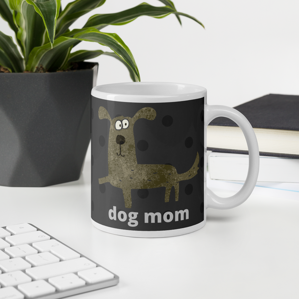 Mug "Dog Mom" Coffee or Tea Mug Designed by Kathy Morawiec