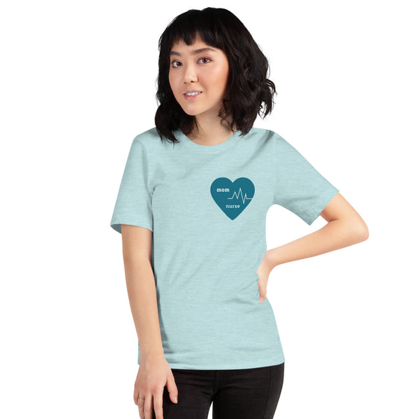 T shirt by JETT IMPRESSIONS "Nurse Mom Heartbeat" Womens T shirt