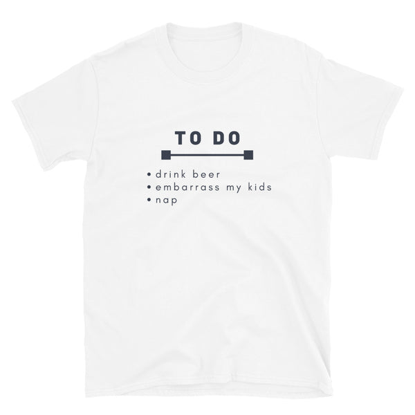 T shirt by JETT IMPRESSIONS "To Do List" Funny Fathers Day T shirts for Men