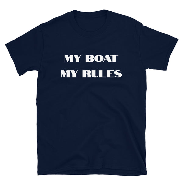 T shirt by JETT IMPRESSIONS "My Boat My Rules" Lake Boat T shirts for Men