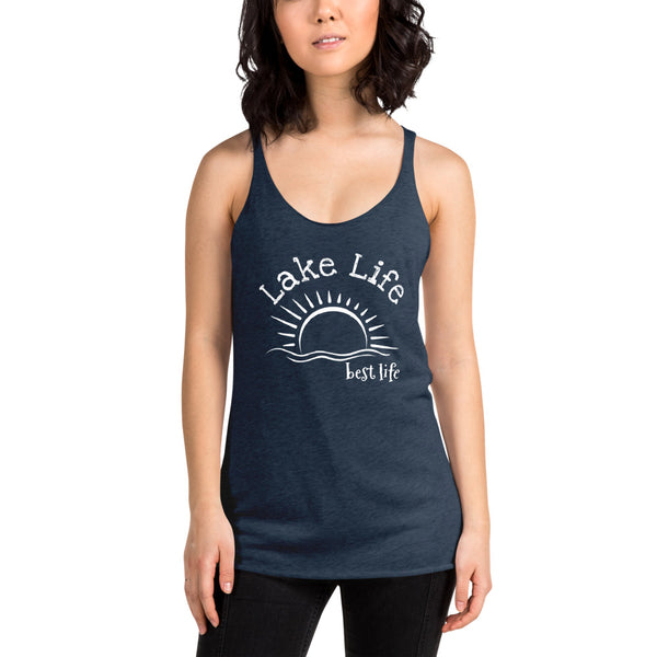 Women's Racerback Tank by JETT IMPRESSIONS "Lake Life Best Life" Tank Top