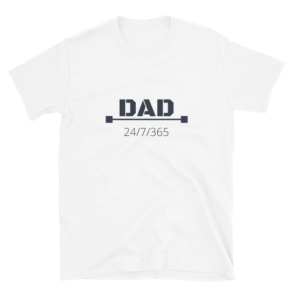 T shirt by JETT IMPRESSIONS "Dad 24/7/365"Fathers Day T shirts for men