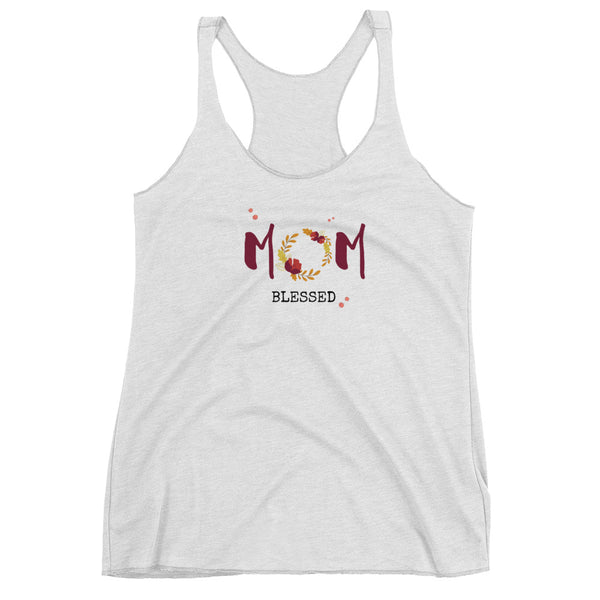 Womens Racerback Tank by JETT IMPRESSIONS "Mom Blessed" Tank Top