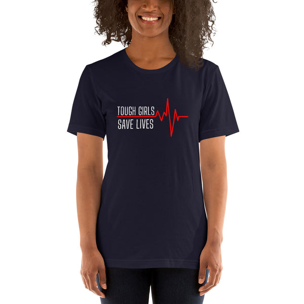 T shirt by JETT IMPRESSIONS "Tough Girls Save Lives" Nurse Doctor Medic Womens T shirt
